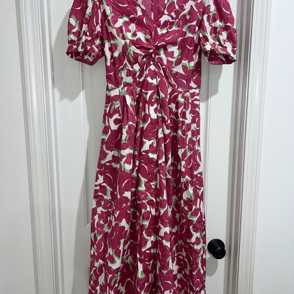 Elegant Pink Floral Dress